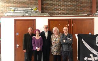 From left to right Peter Rollison, Lizzie Mickery, Bill Nighy, Sarah Hodgson, Mike Harding
