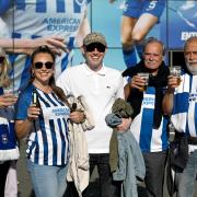 Albion fans at the Amex for Brighton vs Chelsea