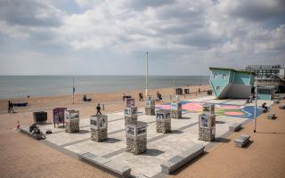 The exhibition is on Brighton seafront