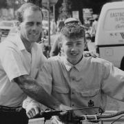 Gordon Kennett with a young David Norris, who later took his Eastbourne points record