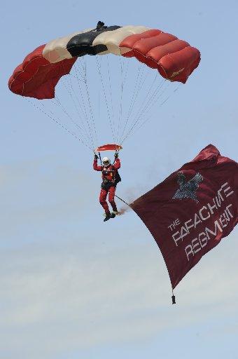 The army's Red Devils parachute team.