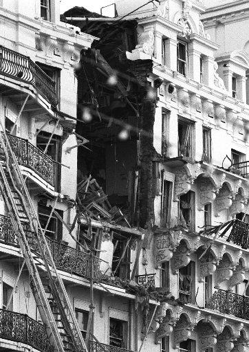The aftermath of the bombing in October 1984.