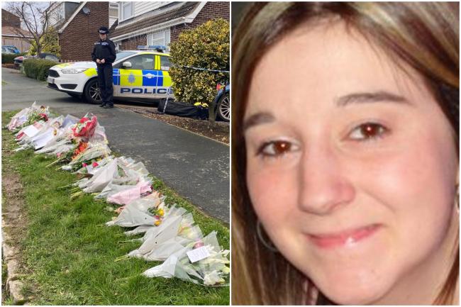 Flowers left in Crawley Down and Amy Appleton