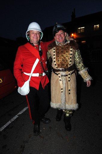 People dressing up for the Lewes Bonfire Celebrations
