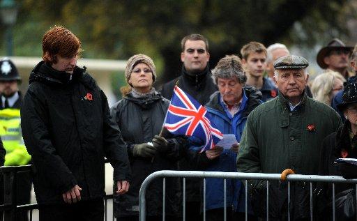 A large crowd turned up for the Act of Remembrance service