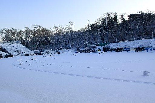 Withdean in the snow. Sent in by Paul Hazlewood, Brighton and Hove Albion's photographer.