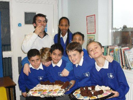 Children at St Mary Magdelen's School organised a cake sale to raise funds for Haiti. 