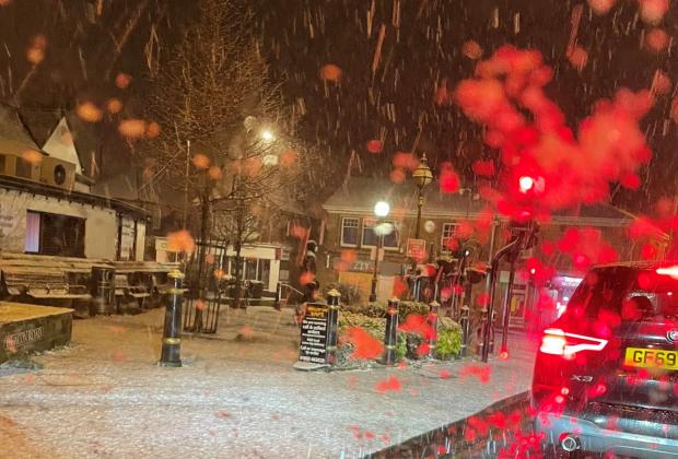 The Argus: Snow in Crowborough captured by Phil Blackwell this morning
