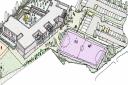Drawings of the new Woodlands Meed College site in Burgess Hill
