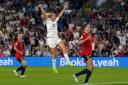 England's Alessia Russo celebrates the second goal scored by team mate Georgia Stanway (not pictured) during the UEFA Women's Euro 2022 Quarter Final