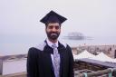 Naimat Zafary, who fled from Afghanistan with his family in 2021, graduated from Sussex University yesterday