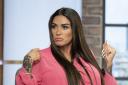 Katie Price during her appearance on Jeremy Vine on 5, recorded at ITN studios in central London