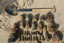The beach was taped off after these objects were found