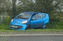 Two cars were involved in a crash on the A27 yesterday