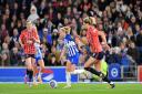 Katie Robinson on the attack against Everton before a busy West Lower at the Amex