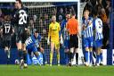 Albion show their disappointment after City's fourth goal