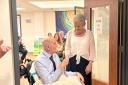 The couple married in a civil ceremony at Worthing Hospital
