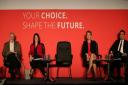 (Left - right) Jeremy Corbyn, Liz Kendall, Yvette Cooper and Andy Burnham take part in hustings for the Labour leadership contest