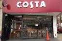 Costa in London Road had its window smashed.  Picture: Thomas Gabbidon
