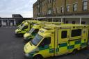 Ambulances outside the Royal Sussex County Hospital