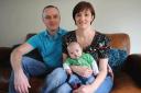 BUNDLE OF JOY: Baby Oliver with mum Joanne and dad Dan Simmons
