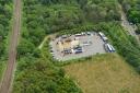 An aerial shot of the Cuadrilla site in Balcombe