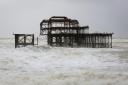 The battered West Pier