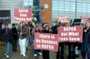 Hindus demonstrate outside the RSPCA headquarters in Horsham