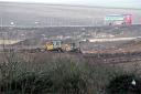 Diggers start work on the long-awaited stadium for Brighton and Hove Albion at Falmer