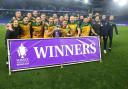 Horsham celebrate Sussex Senior Cup success at the Amex