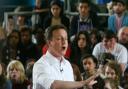 IN FULL FLOW: David Cameron