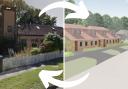 The former Meeting House in Park Close, Coldean, will be turned into two three-storey buildings with 12 flats