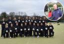 The girls football team from Ardingly, and director of sport, Ross Millard