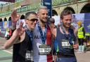 Alix Ramsier, centre, won the Brighton Marathon in 2022