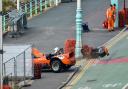 Jim Tiller crashed into a lamp post during the Brighton Speed Trials this morning