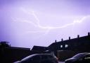Lightning lit up the night sky across Woodingdean last night