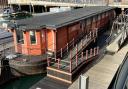 The barge, which was formally The Pagoda restaurant, is now up for sale