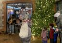 Skip the mouse from Theatre Royal switched on the Christmas lights in Hanningtons Lane last year