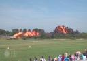 A photo of the fireball from the Shoreham Airshow disaster