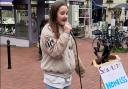 Scarlett Chapman, 12, singing in The Lanes