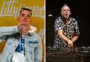 ArrDee says he would 'make a banger' with Fatboy Slim, right. Images: Litty Liquor and Mike Burnell