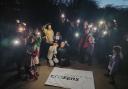 They joined together with their phone torches to show the impact of illumination