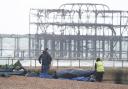 Council officers have removed a homeless encampment from Brighton seafront