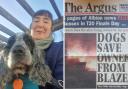 Kirstine Rickards has paid tribute to her dog Kiki who saved her from a house fire 12 years ago. The story made the front page of The Argus in 2012