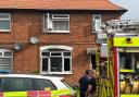 Person taken to hospital after blaze at house
