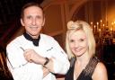 Head chef Colin Gilbert with general manager Samantha Holland and Stanmer at night