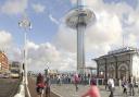 An artist's impression of the i360 tower proposed for the seafront by Brighton's West Pier