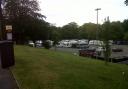 Travellers at the Withdean Stadium Car Park