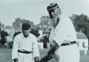 English cricketer WG Grace (right)