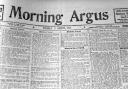 Newspaper cuttings from the Brighton Argus 100 years ago